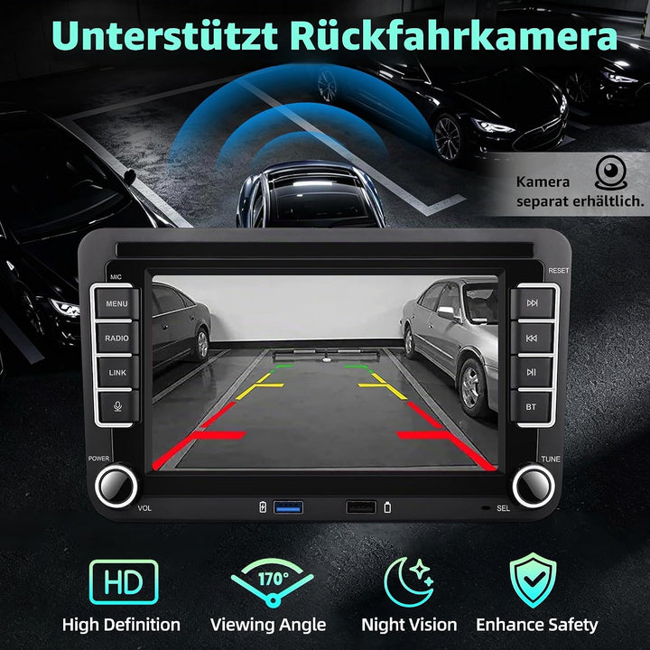 Linux Autoradio Mit Bildschirm für Golf 5 6 VW Polo 6R T5 Passat Touran Seat, 7 Zoll Wireless Carpla