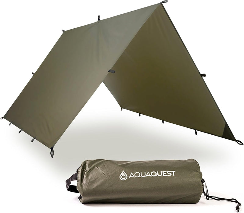 AQUAQUEST Guide wasserdichte Campingplane - Ultraleichter Biwak-Unterschlupf oder Regenschutz - Wand