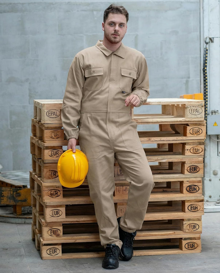 BWOLF Herren Anax Overall Arbeitsoverall Herren (1er Pack) S Khaki, S Khaki