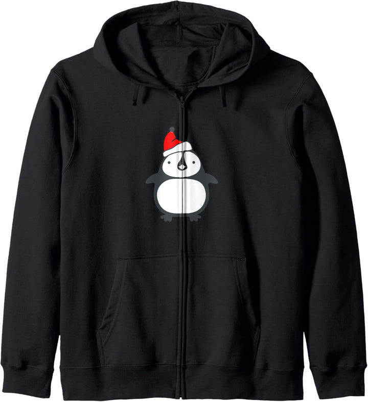 Niedliche Pinguin-Weihnachts-Retro-Art-Pinguine für Kapuzenjacke