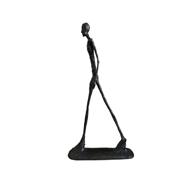 Giacometti Skulptur Bronze, Der Schreitende Mann Bronze Figur, Abstrakte Moderne Kunst Statue, Zeitg