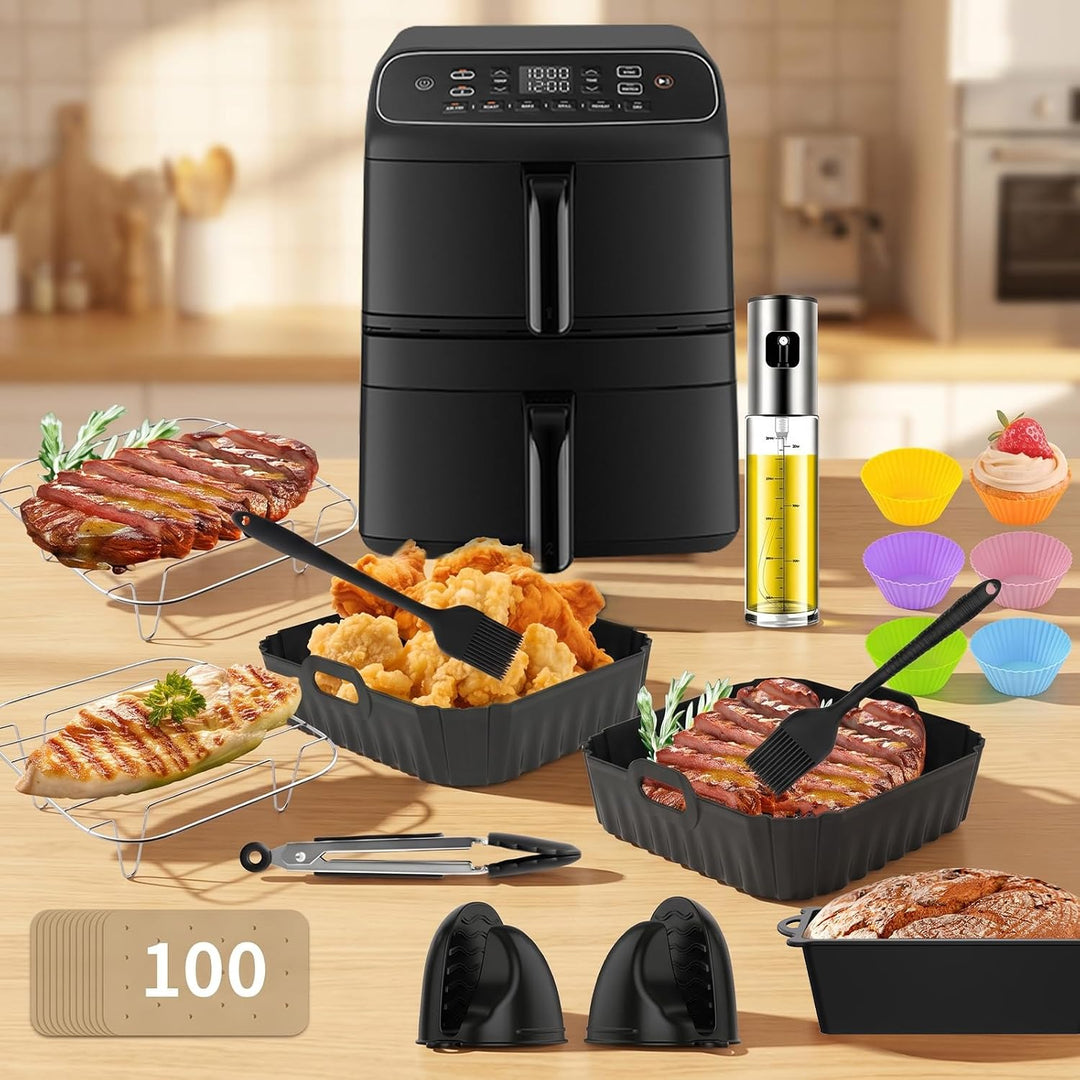 Heissluftfritteuse Zubehör für COSORI Turbo Tower Compact 8,6L Double Stack Airfryer(DC861), Silikon