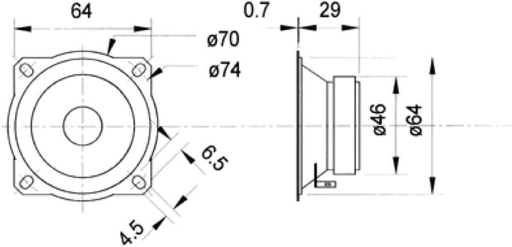 Visaton VS-TW70/8 - Lautsprecher (1.0 Kanäle, 80 W, 800 – 20000 Hz, 8 Ohm, Schwarz), 9002