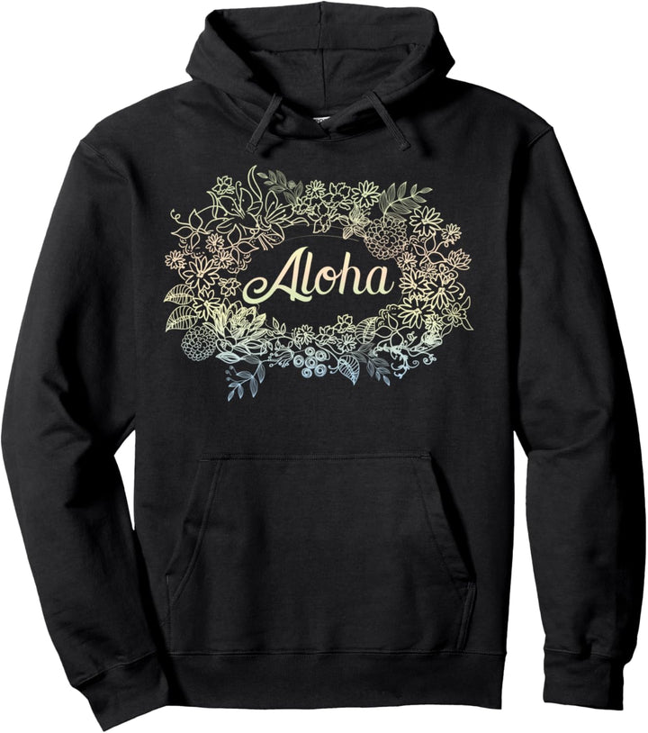 Aloha Hawaii-T-Shirt, Hawaii, Strand, Blumen, Tiki, Luau, Party Pullover Hoodie