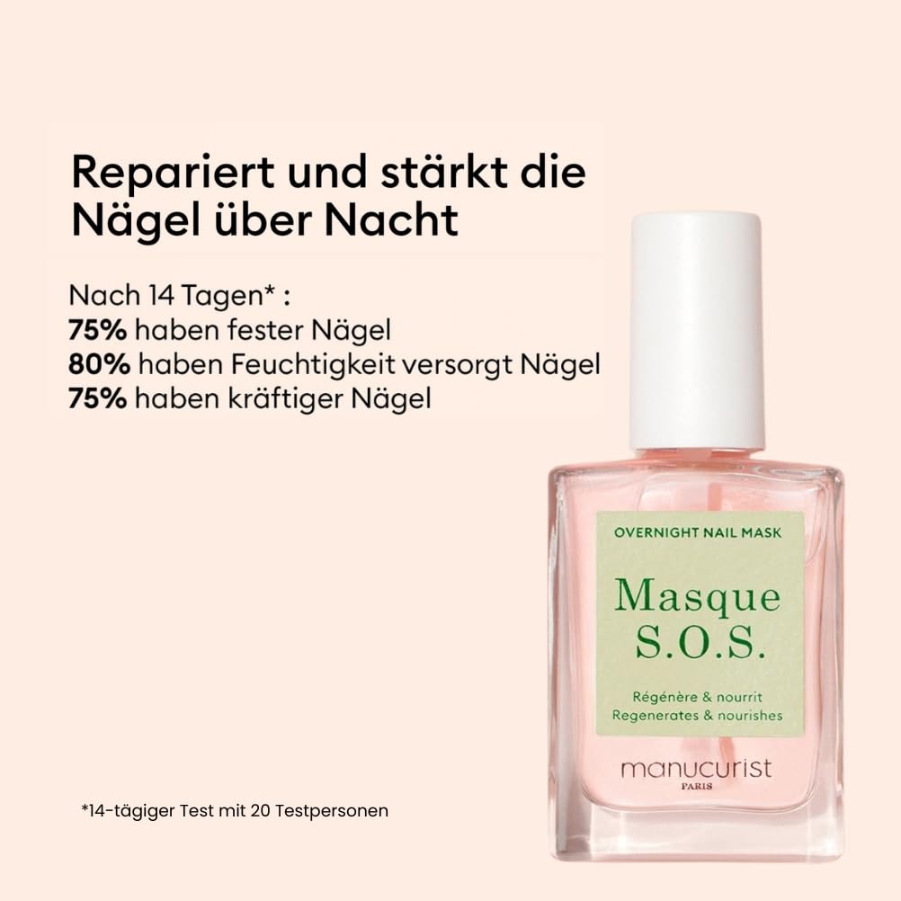 Manucurist Rescue Kit – Fingernagel Pflege Set – Nagelhärter Base Coat SOS, Nagelpflege SOS-Maske, N