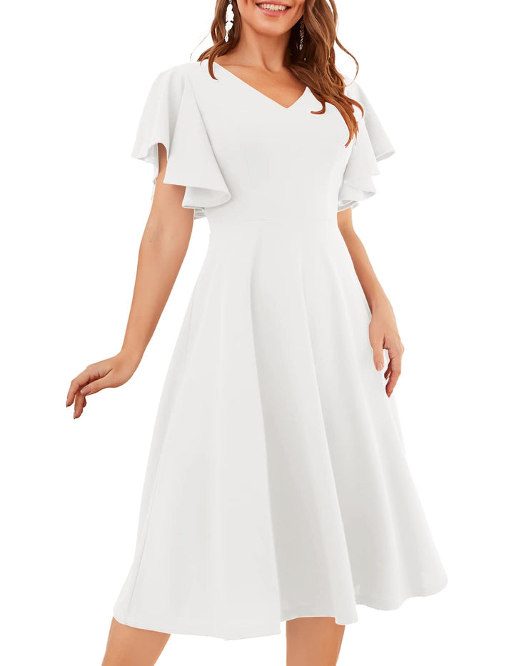 bridesmay Damen Kleider Vintage Kleider 50er Jahre Rockabilly A Line Cocktailkleid Abendkleider Eleg