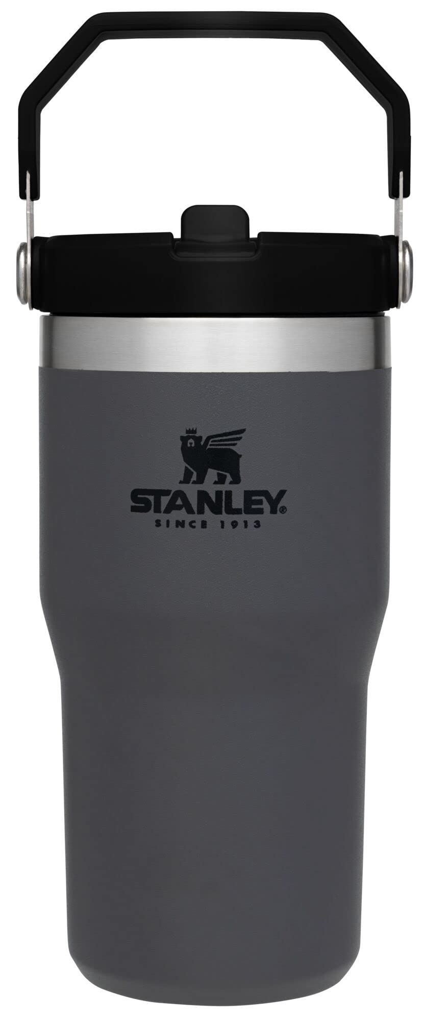 Stanley The IceFlow Flip Straw Tumbler 590 g Schwarz, 590 g Schwarz