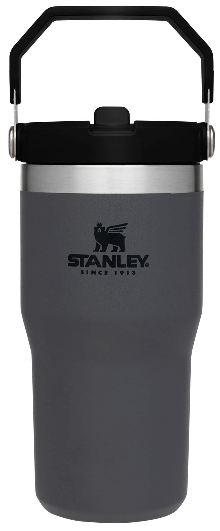 Stanley The IceFlow Flip Straw Tumbler 590 g Schwarz, 590 g Schwarz