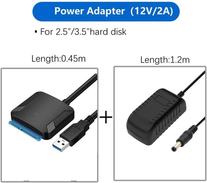 USB 3.0 auf SATA III Festplattenadapter, 5 Gbit/s, Datensynchronisation, SATA auf USB-Konverter für