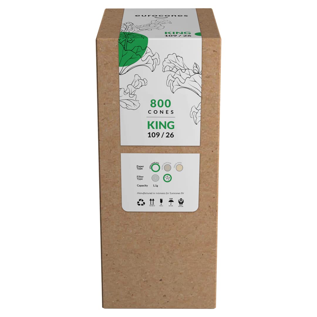 Eurocones 20282 Eurocones-800er Bulkbox-White King Size Cones, Papier