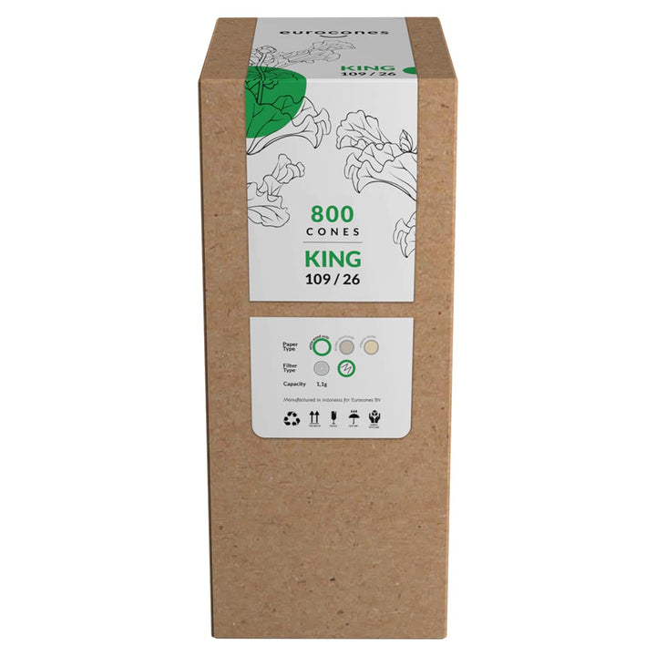 Eurocones 20282 Eurocones-800er Bulkbox-White King Size Cones, Papier