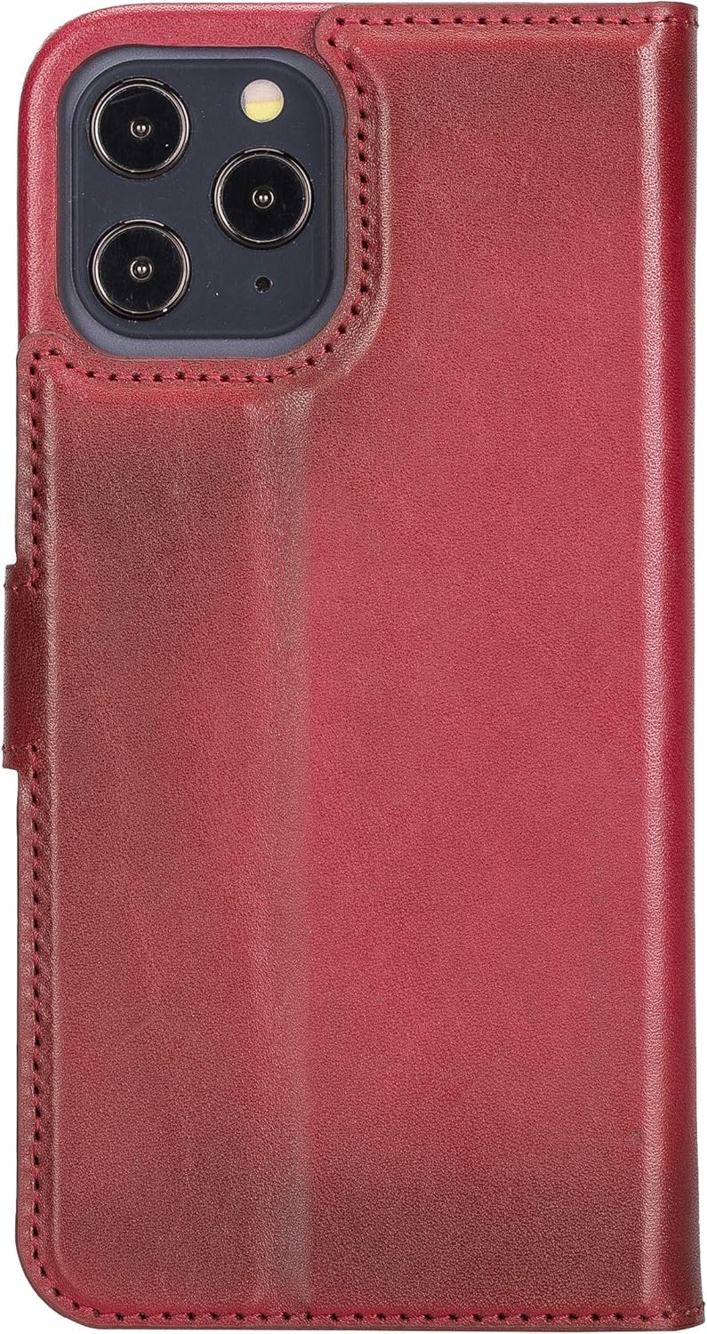 Solo Pelle Lederhülle kompatibel für iPhone 12 Pro Max in 6.7 Zoll abnehmbare Hülle (2in1) inkl. Kar