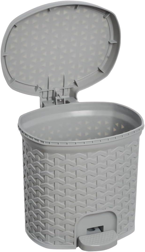 keeeper Treteimer, Mülleimer mit Tretpedal, 3 l, 19,5 x 20,5 x 20,5 cm, Tjark, Grau (Nordic Grey) No