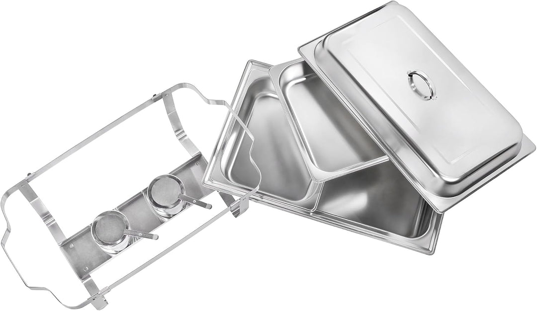GN-Chafing Dish Speisewärmer Komplettset 1/2 inkl. Gestell mit Tragegriffen und Deckelhalterung, Was