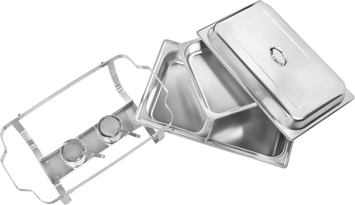 GN-Chafing Dish Speisewärmer Komplettset 1/2 inkl. Gestell mit Tragegriffen und Deckelhalterung, Was