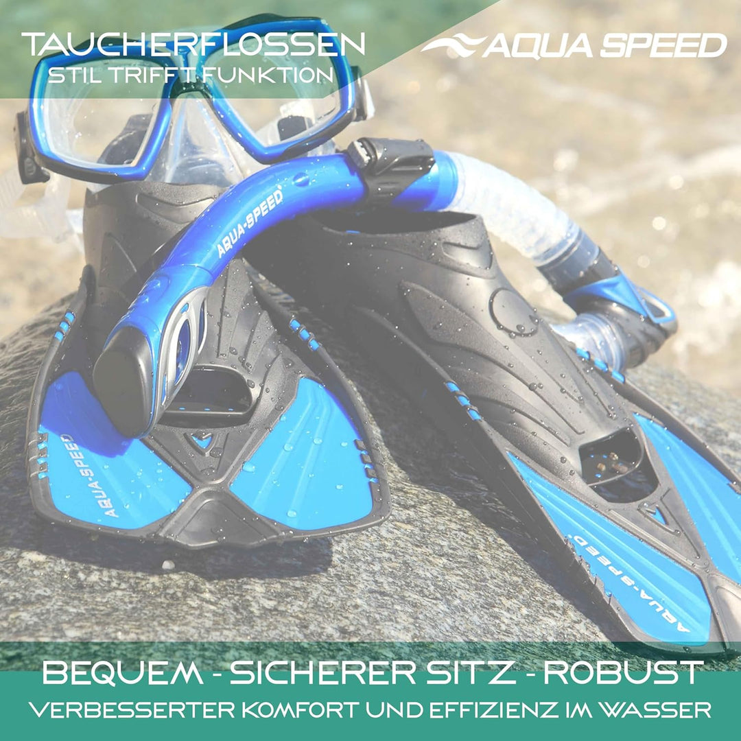 Aqua Speed Flossen Erwachsene | Schwimmflossen | Trainingsflossen Fersenlaschen | Flossen Schwimmtra