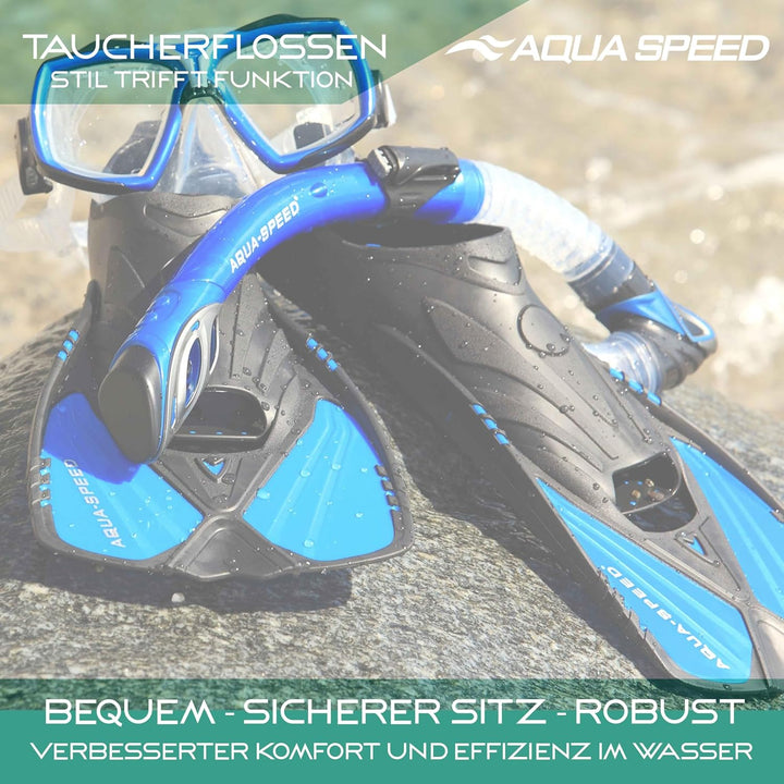 Aqua Speed Flossen Erwachsene | Schwimmflossen | Trainingsflossen Fersenlaschen | Flossen Schwimmtra