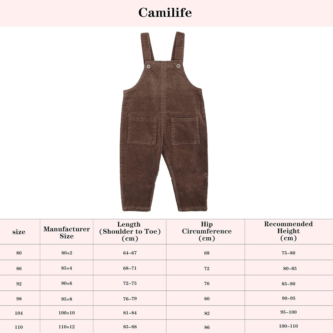Baby Kleinkind Kinder Jungen Mädchen Kordsamt Latzhose Overall Kord Hose mit Hosenträger für Baby Kl