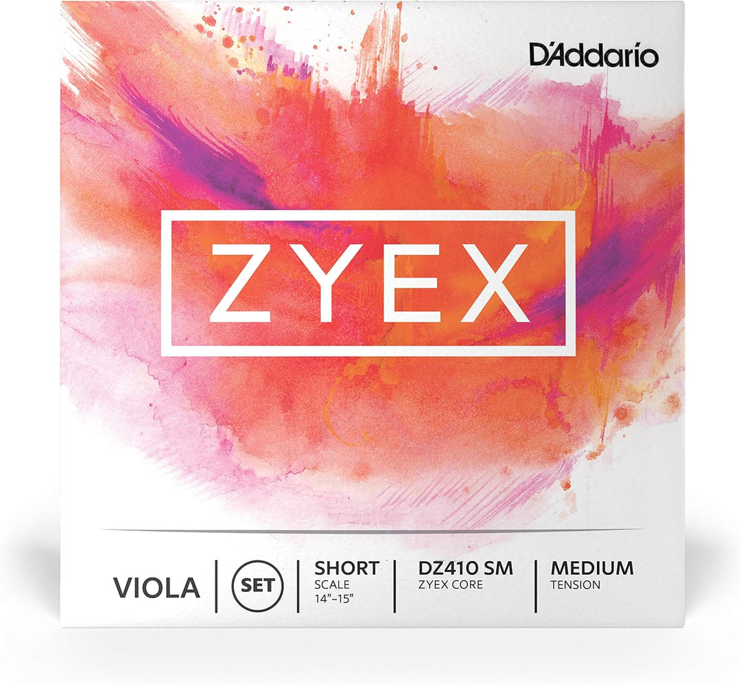 D'Addario Zyex Saitensatz für Viola, kurze Mensur, mittlere Spannung Full Set Kurze Waage, Full Set