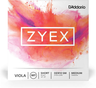 D'Addario Zyex Saitensatz für Viola, kurze Mensur, mittlere Spannung Full Set Kurze Waage, Full Set