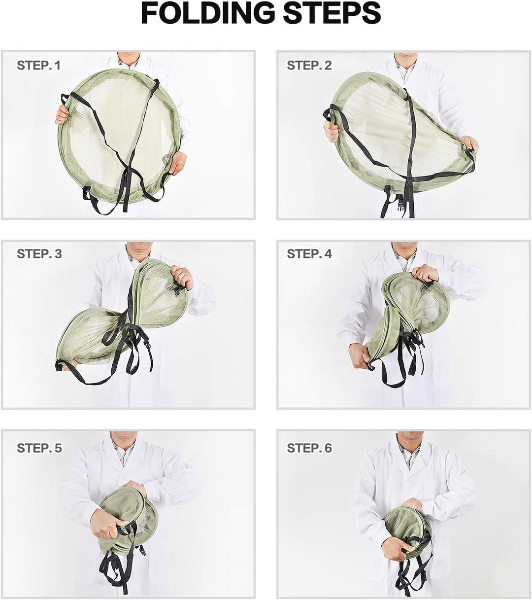 iPower Trockennetz zum Aufhängen von Kräutern, 60 cm, 4-lagig, Grün 2Ft, 4 Schichten