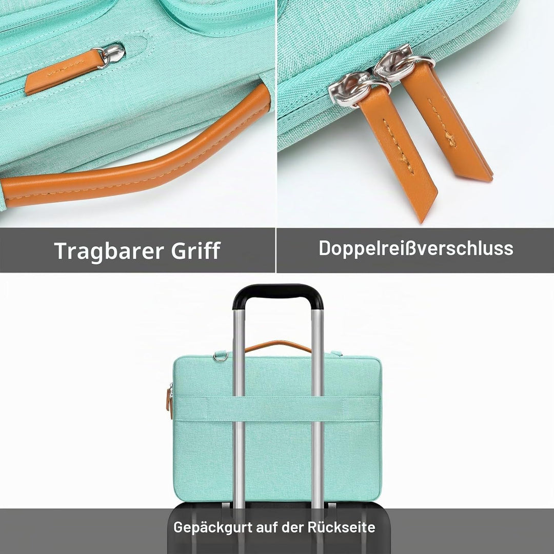 MOSISO 360 Schütz Laptoptasche 14 Zoll, 14 Zoll Aktentasche Kompatibel mit HP Lenovo Dell ASUS Acer,