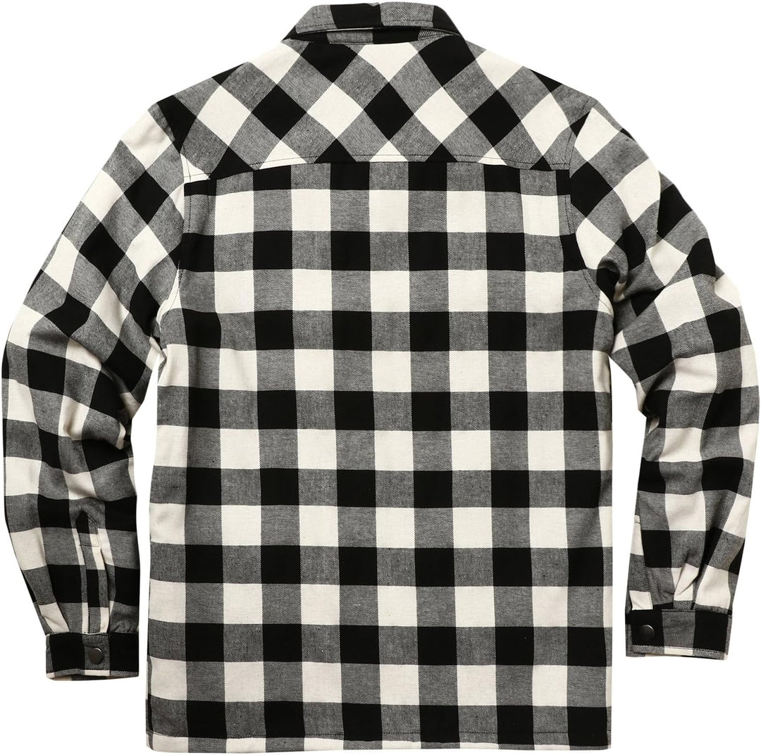 COOFANDY Herren Hemd Flanellhemd Kariert Gefüttert Holzfällerhemd Langarm Casual Button Down Winter