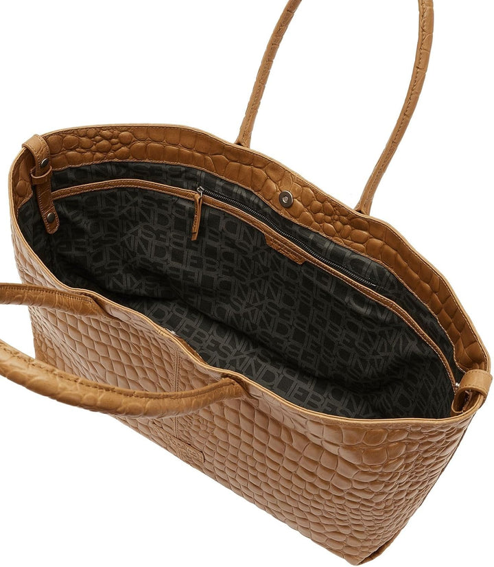 Liebeskind Damen Croco Chelsea Shopper Large Golden Amber, Golden Amber