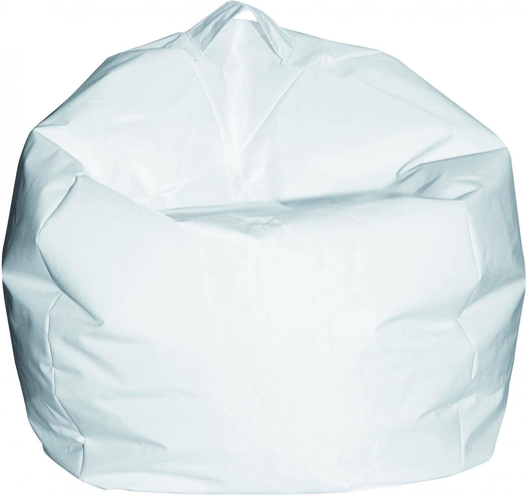 Dmora Eleganter Sitzsack, weisse Farbe, Masse 65 x 50 x 65 cm Bianco, Bianco