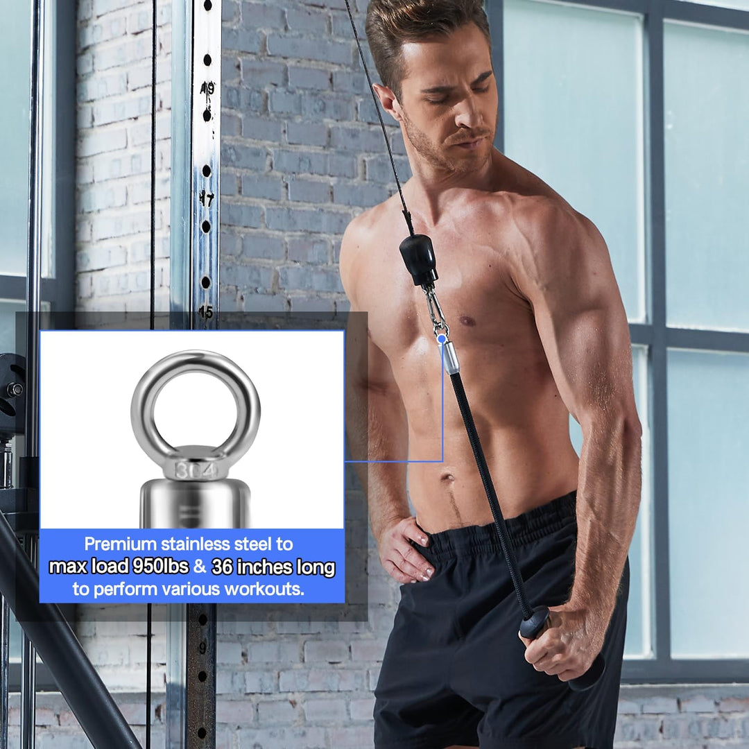 HXD-ERGO Single Trizepsseil 2er Set, Trizeps-Pulldown-Seil mit ergonomischem Griff für Kabelmaschine