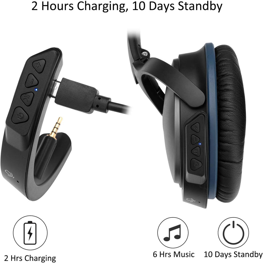 YOCOWOCO Drahtloser Bluetooth 5.0 Adapter für Bose QuietComfort QC25 Kopfhörer, aptX/MIC/Lautstärker