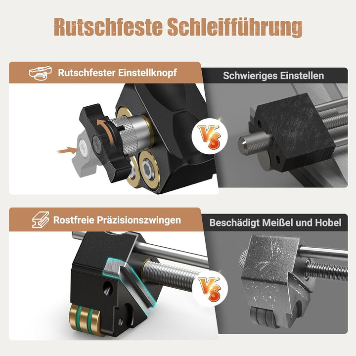 HONGDUI Schleifhilfe Stechbeitel Kit, mit Schärfhalter, Winkelvorrichtung, Schnelle Winkeleinstellun