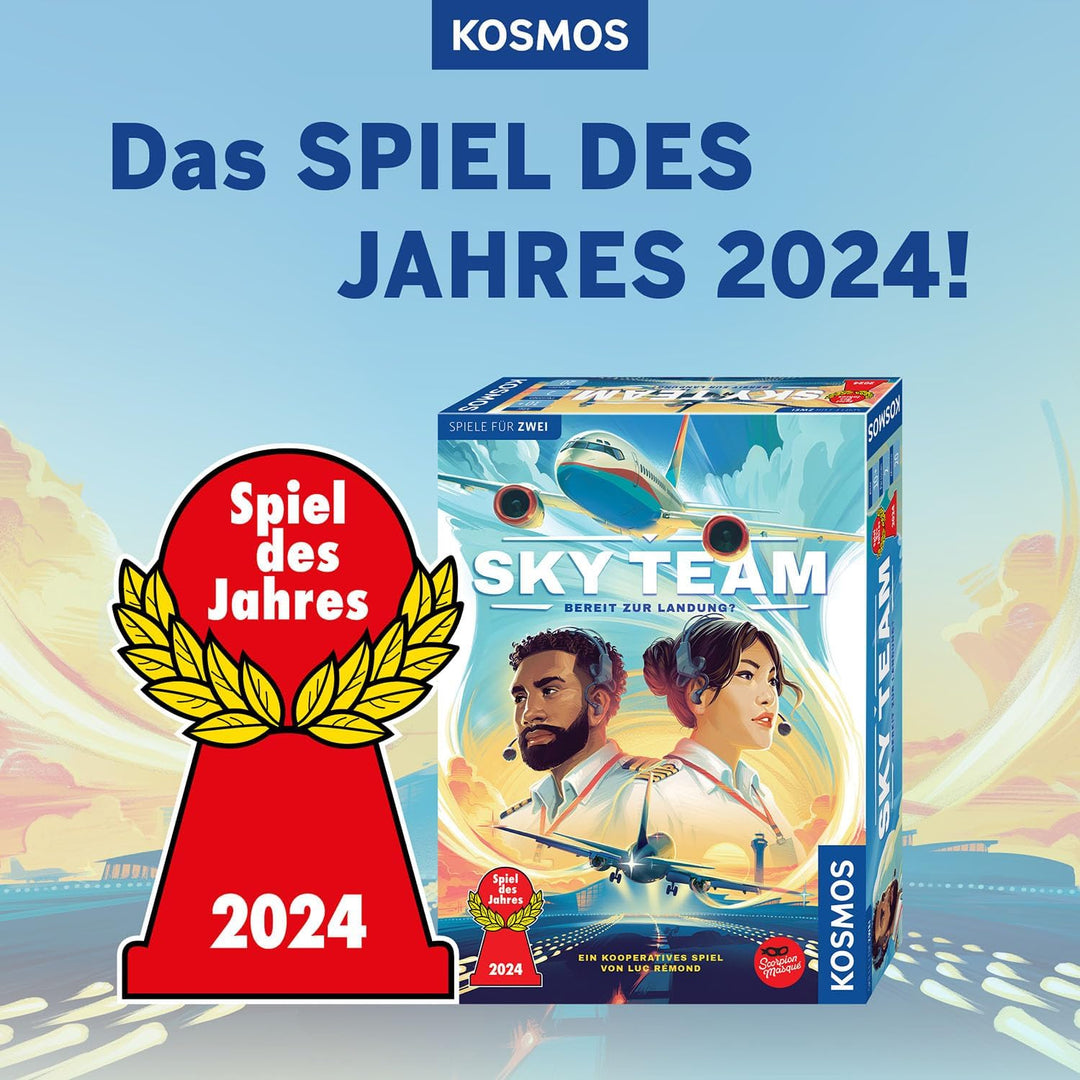 Kosmos 684044 Sky Team - Bereit zur Landung? Spiel des Jahres 2024, kooperatives Spiel für 2 Persone