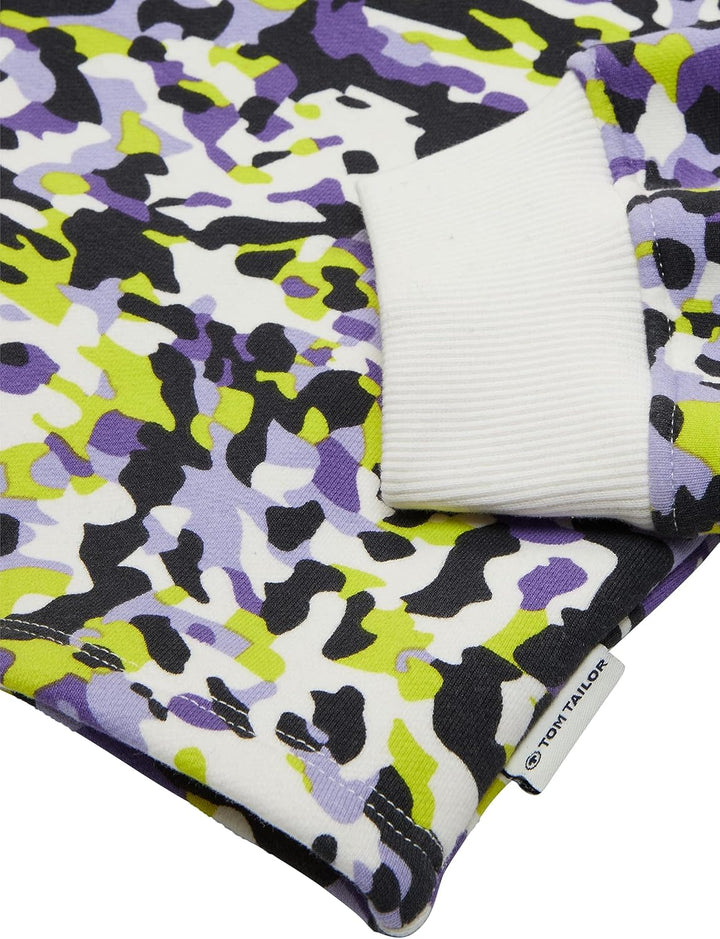 TOM TAILOR Mädchen Cropped Hoodie mit Muster 128 33751 - Large Multicolor Spotted Print, 128 33751 -