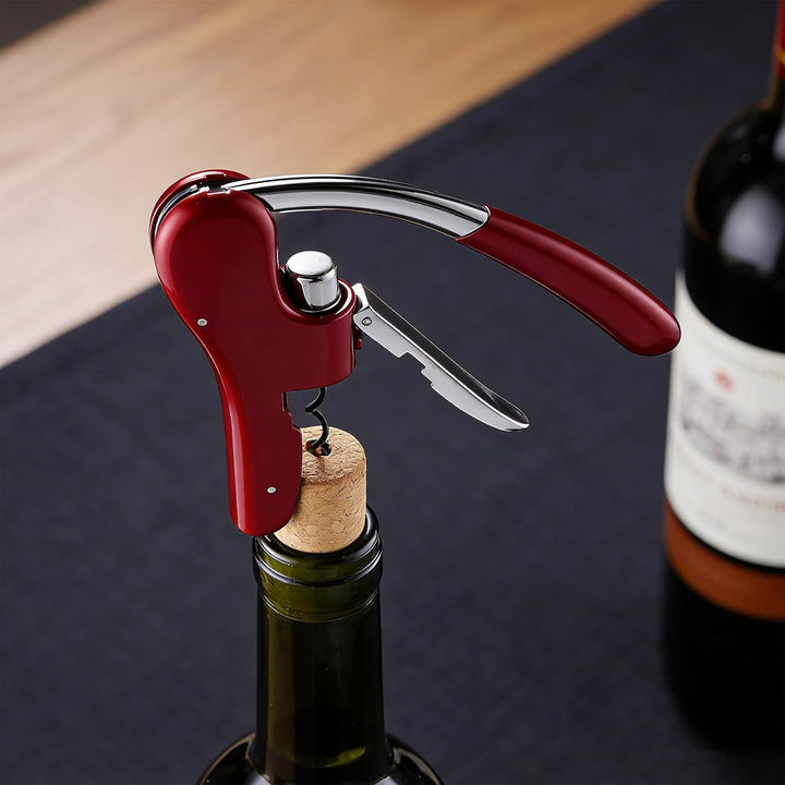 Korkenzieher Wine Opener aus Zinklegierung mit Hebel, Integriertem Folienschneider, perfekt für Bar,