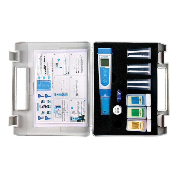 Apera Instruments PH60 Premium pH-Meter (Genauigkeit pH ±0,01, pH -2,0-14,0), Standard Glaselektrode