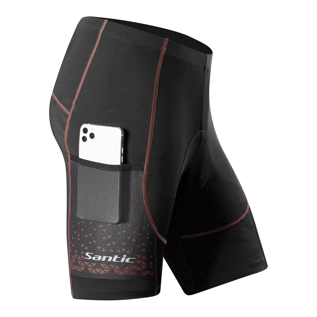 Santic Radlerhose Herren Kurz mit Sitzpolster Radhose Herren Kurz Fahrradhose Herren Gepolstert Rads