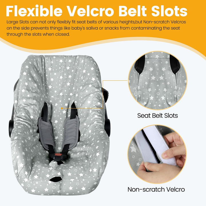 Orzbow Universal Bezug für Babyschale,Schutzbezug aus 100% Baumwolle,Perfekter Passform für Babyscha