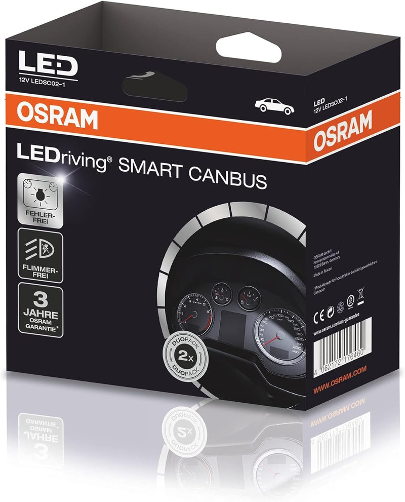 OSRAM LEDriving SMART CANBUS, LEDSC02-1, umgeht das Lampenausfallerkennungssystem Retrofit Lampen wi