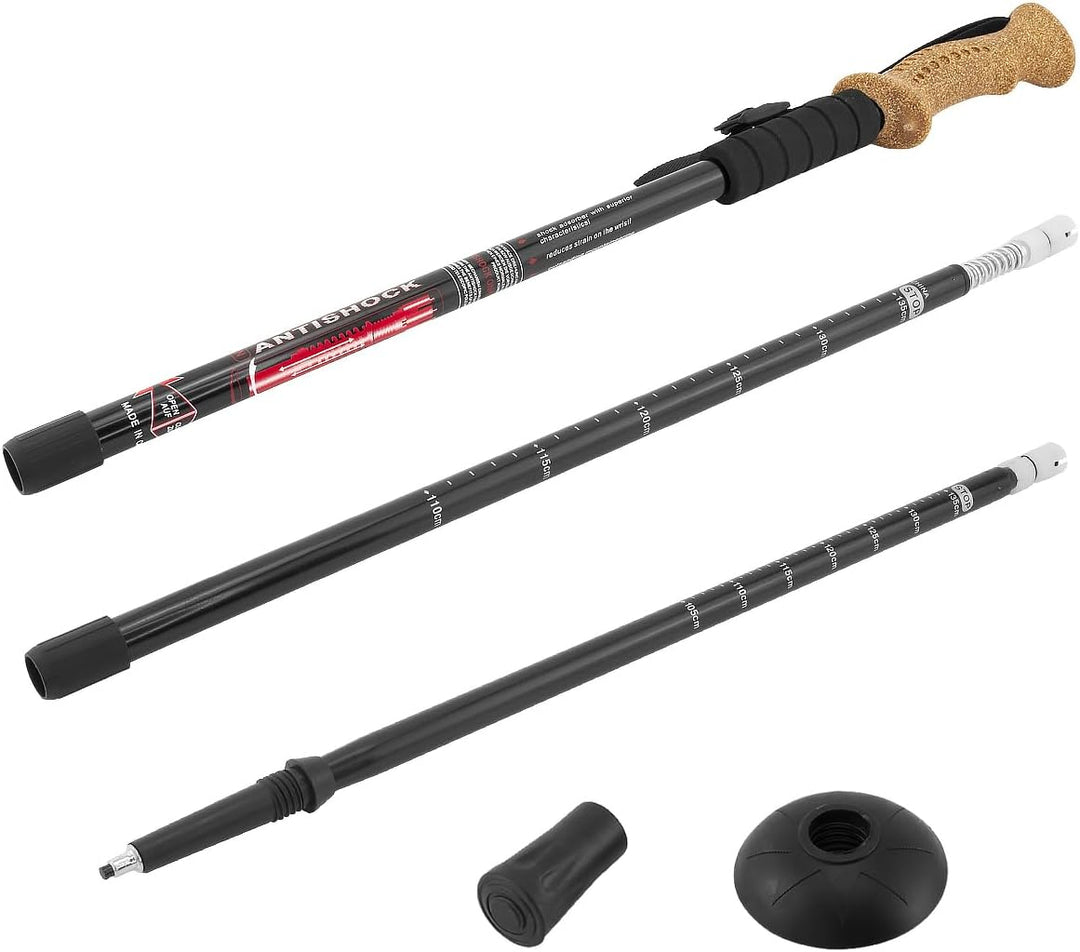 MidGard Nordic Walking Stock Teleskop Antischock Wanderstöcke aus Aluminiumlegierung mit Korkgriff &