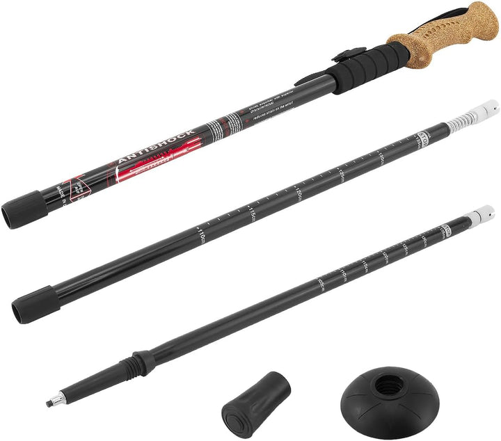 MidGard Nordic Walking Stock Teleskop Antischock Wanderstöcke aus Aluminiumlegierung mit Korkgriff &