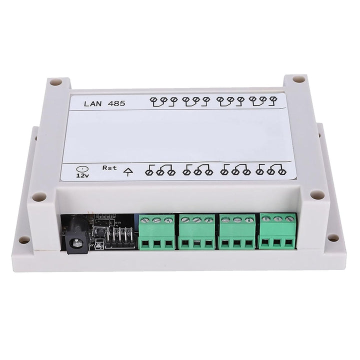 AC 250V 10A Weiss/Schwarz 8-Kanal-Ethernet-RJ45-Relais-Controller-Status Zurück Überarbeitung der TC