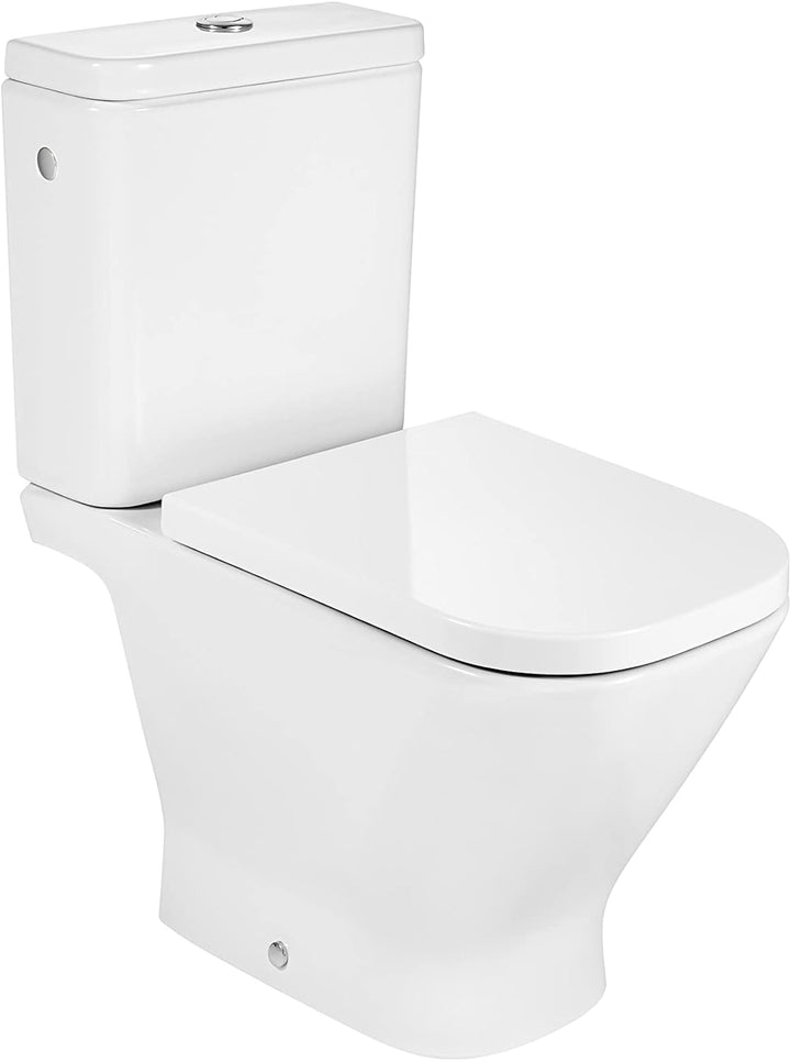 Roca A80147200B Sitz und Deckel Supralit, gedämpft, Kollektion The Gap Square, Weiss, 43 x 35 W