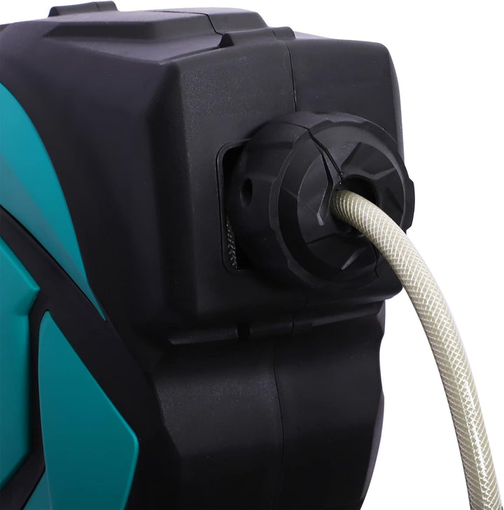 DURHAND Schlauchtrommel mit Gartenschlauch 10 m Wasserschlauchaufroller mit automatische Aufrollung