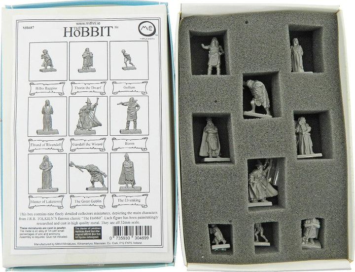 Mithril Miniatures The Hobbit Box-Set MB685, 9 x 32 mm grosse Sammelfiguren aus Metall