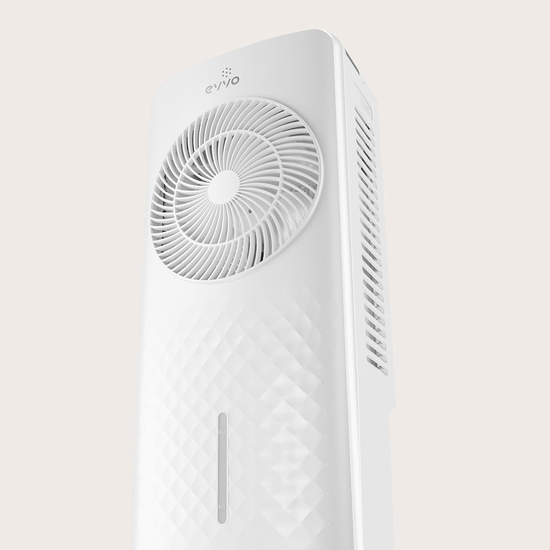 EVVO AC750 Tragbarer Verdunstungsventilator – Kühlt die Luft ohne Installation mit Wasser und Eis, 3
