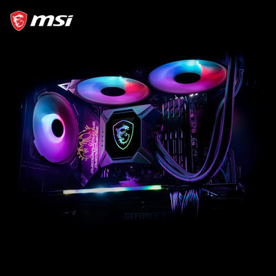 MSI MAG CORELIQUID K240 CPU-Wasserkühlung (240 mm, 2 Lüfter, Intel 115x/1200, AMD AM4/AM3+/TR4, schw