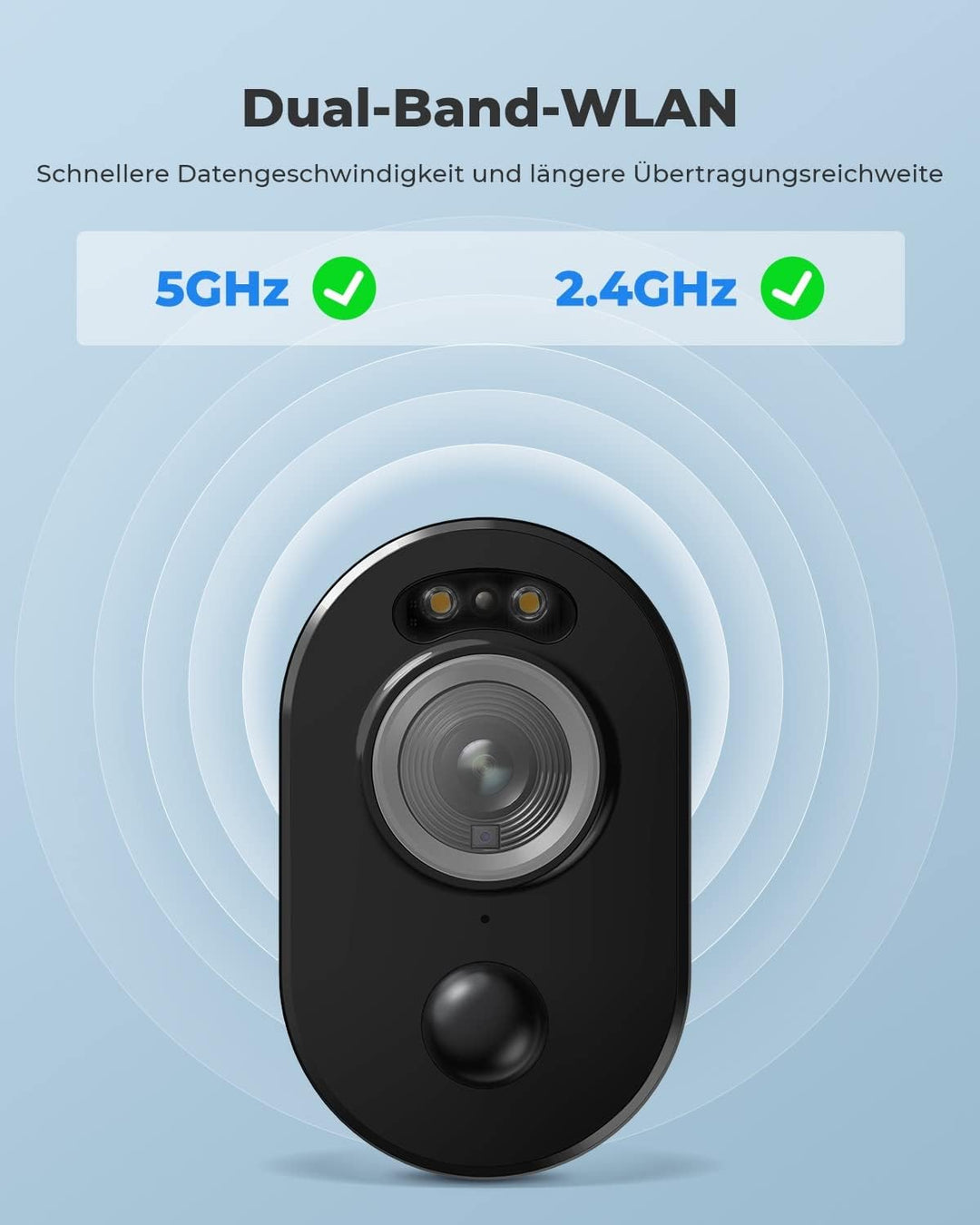 Reolink 2K 3MP Solar Überwachungskamera Aussen Akku, Kabellose WLAN Kamera Outdoor mit Spotlight, Fa