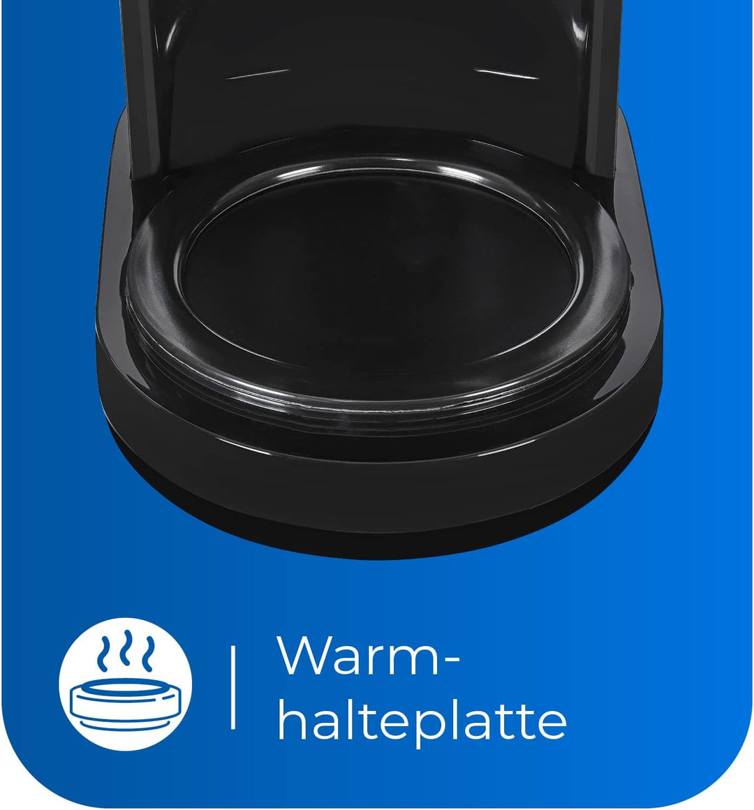 Exquisit Filterkaffemaschine KA 6103 sw | 12 Tassen Kaffee | 1x4 Filtergrösse | 900 Watt | Abschalta