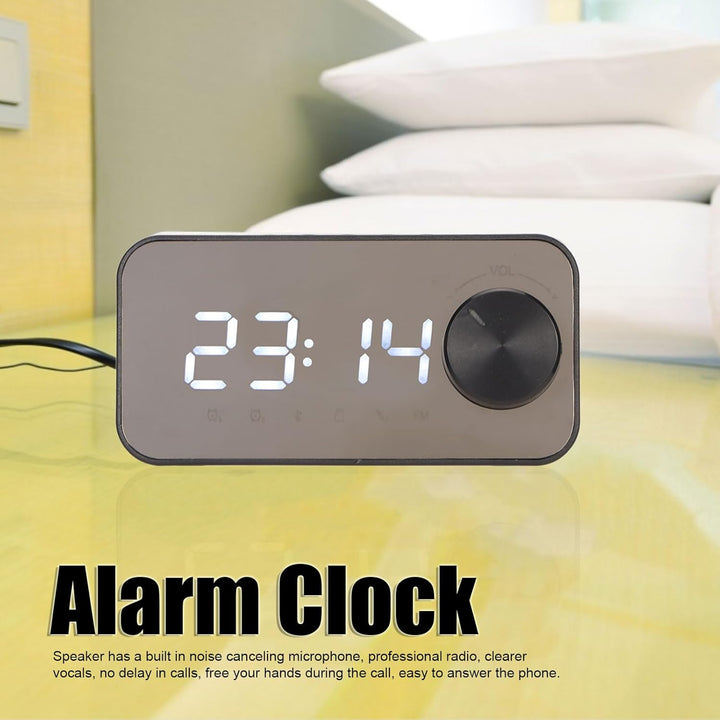 Wecker-Radio mit Bluetooth-Lautsprecher, Dual-Alarm-Digitaluhren Am Bett mit UKW-Radio, Integriertem